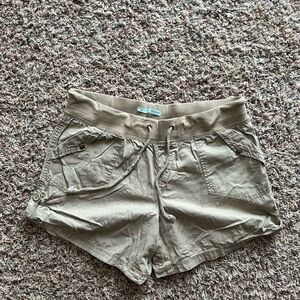 Maurices Light Tan Drawstring Utility Shorts
